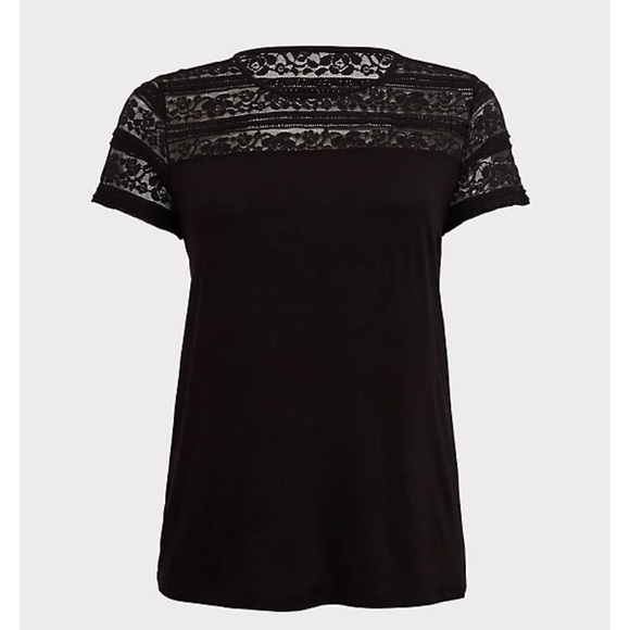 torrid Tops - 💕Sale💕Torrid Black Lace Short Sleeve Top